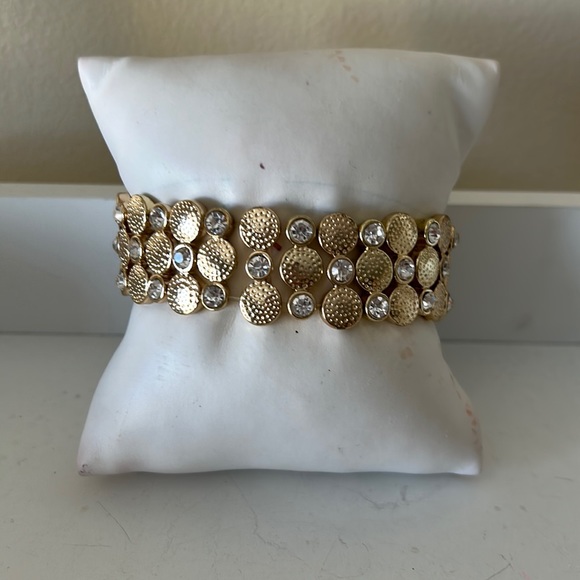 GOLD BRACELET 3 layers one size - Picture 4 of 6